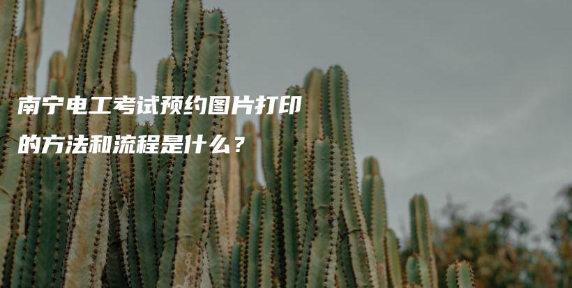 南寧電工考試預(yù)約圖片打印的方法和流程是什么？插圖