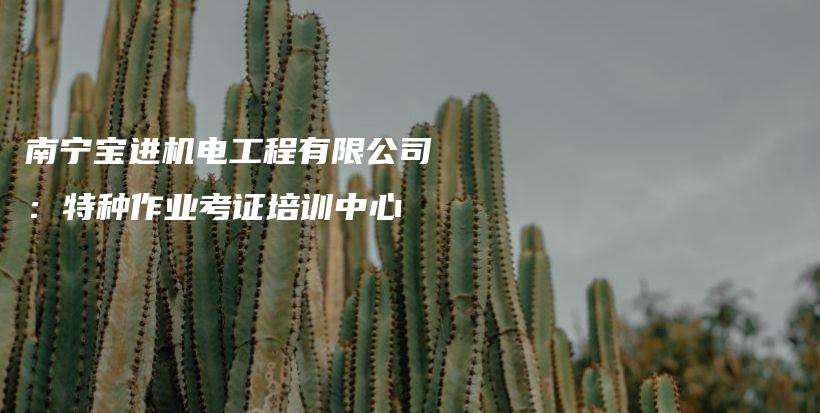 南寧寶進(jìn)機(jī)電工程有限公司：特種作業(yè)考證培訓(xùn)中心插圖